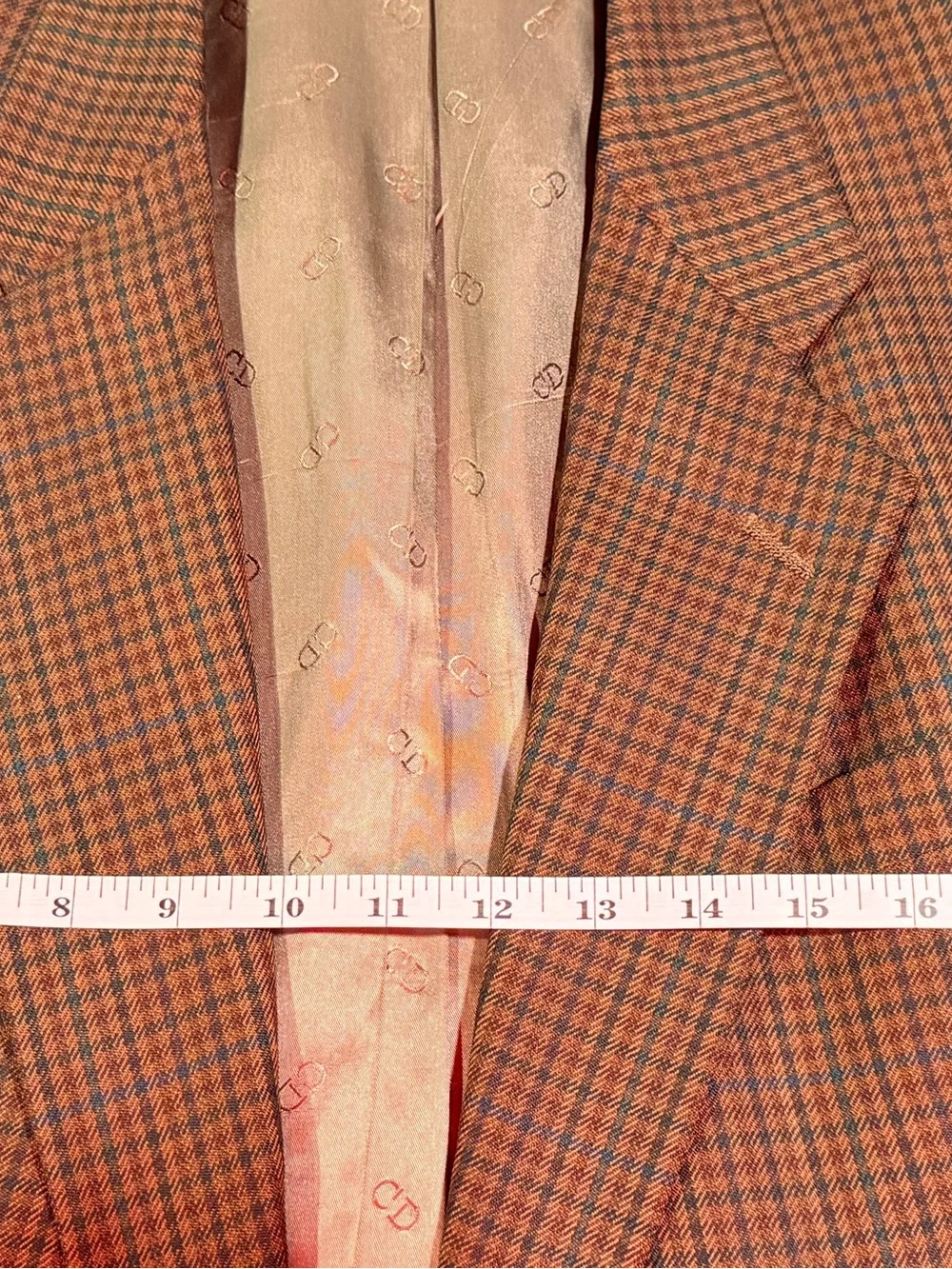 Dior Brown Glen Plaid Sportcoat with Tan Lining